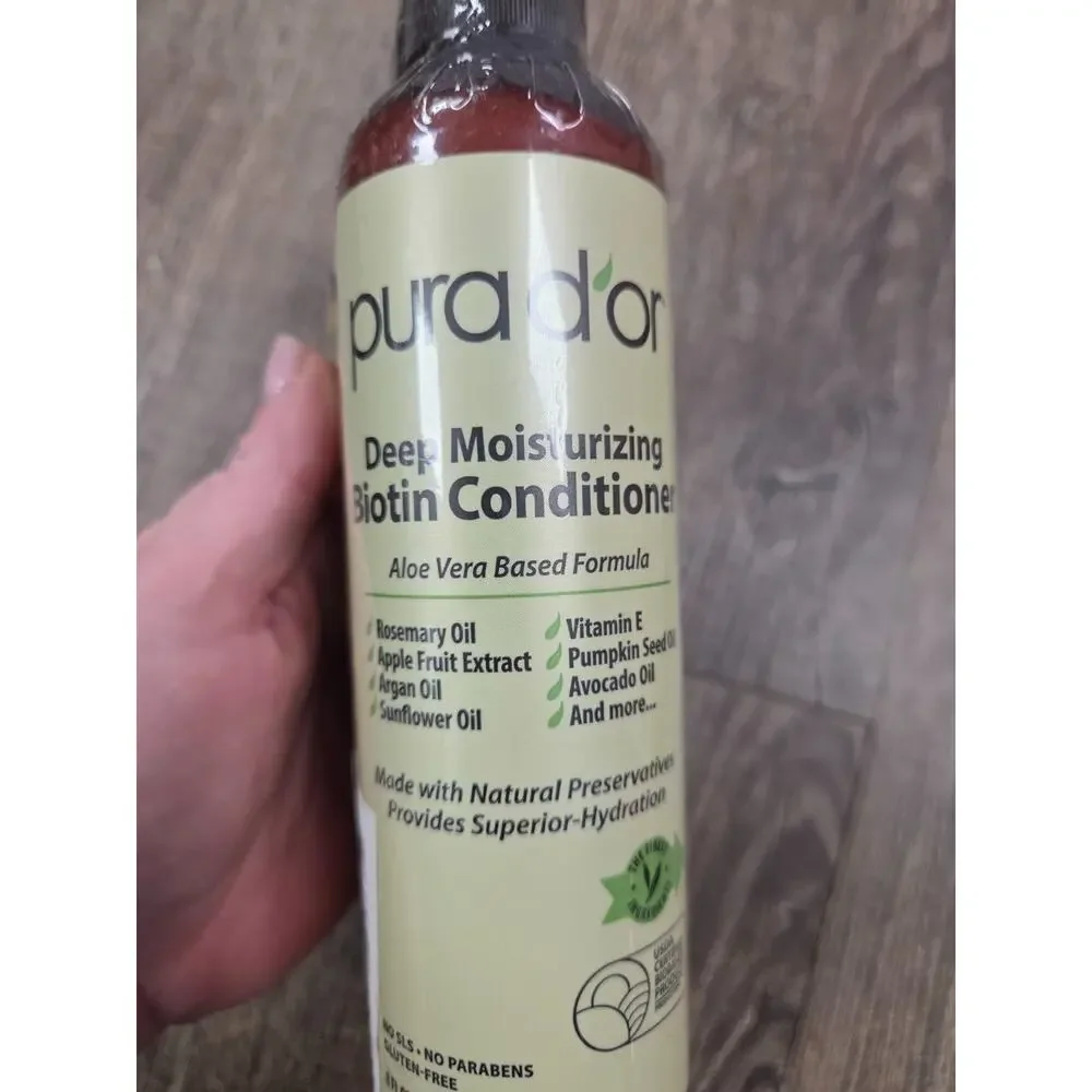 PURA D'OR Dor Advanced Therapy Shampoo + Conditioner Set Reduces Thinning 8oz